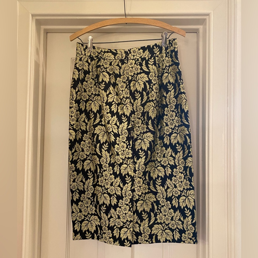 JCREW Viscose and Mettalic Fiber pencil skirt